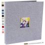 Photo Album Self Adhesive 3x5 4x6 5x7 8.5x11 Magnetic Scrapbook Album DIY Length 11 x Width 10.8 (Inches) with A Metallic Pen