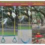 Jungle Gym Kingdom Heavy Duty Swing Hangers Playground Porch Yoga Seat Trapeze Wooden Sets Indoor Outdoor | 2400 lb Capacity | Locking Snap Hooks (1 Set of 2)