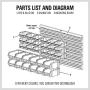 HORUSDY Wall Mounted Storage Bins Parts Rack 30PC Bin Organizer Garage Plastic Shop Tool
