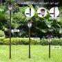 Camabel 56'' Tall Solar Torch Lights 4 Pack with Flicking Flame 100% Metal LED Solar Light Outdoor Dancing Stainless Steel Walkway Lighting for Garden Patio Yard Decor Waterproof Pool Path Effect Light
