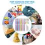 Vodiye 37 PCS Crochet Hooks Set, Coloured Aluminum Ergonomic Handle Crochet, Hook Needles for Arthritic Hands, with Stitch Markers and Large-Eye Blunt Needles