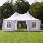 Outsunny 22 x 16 ft Canopy Party Event Tent with 2 Pull-Back Doors, Column-Less Event Space, & 8 Cathedral Windows