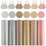 12 Pieces Teardrop Earring Cutting Dies Metal Earring Die Cuts Molds and 6 Pieces Faux Leather Sheets for DIY Earring Making Crafts Supplies