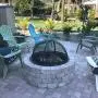 Sunnydaze Easy-Opening Fire Pit Spark Screen Cover Accessory - Outdoor Backyard Heavy-Duty Round Firepit Ember Arrester Lid with Hinged Door - 30 Inch