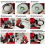 Mophorn Button Maker Button Maker Machine Button Badge Maker 1 Inch 25mm Aluminum Frame 500 Parts Circle Cutter