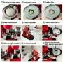 Mophorn Button Maker Badge Maker Machine Badge Punch Press Pin Button Maker with Free Button Parts and Circle Cutter (500pcs, 75mm)
