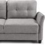 ZINUS Ricardo Loveseat Sofa / Tufted Cushions / Easy, Tool-Free Assembly, Soft Grey