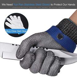 Cut Resistant Gloves Stainless Steel Wire Metal Mesh Butcher Safety Work Gloves for Cutting,Slicing Chopping and Peeling(Medium)