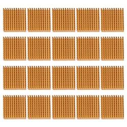 ESUMIC 20PCS 40mm x 40mm x 11mm Golden Aluminum Heatsink Cooling Fin for Cooling MOSFET VRam Regulators VRM Stepper Driver