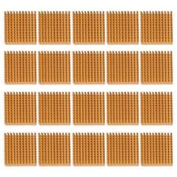 ESUMIC 20PCS 40mm x 40mm x 11mm Golden Aluminum Heatsink Cooling Fin for Cooling MOSFET VRam Regulators VRM Stepper Driver