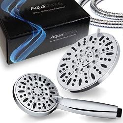 AquaDance 7'' Premium High Pressure 3-Way Rainfall Combo for The Best of Both Worlds - Enjoy Luxurious Rain Showerhead and 6-Setting Hand Held Shower Separately or Together - Chrome Finish - 3328