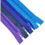 Nylon Zippers for Sewing, 4 Inch 100 PCs Bulk Zipper Supplies in 20 Assorted Colors; by Mandala Crafts
