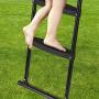 Gardenature Trampoline Ladder-3 Steps Wide-Step Ladder-Black