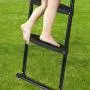 Gardenature Trampoline Ladder-3 Steps Wide-Step Ladder-Black
