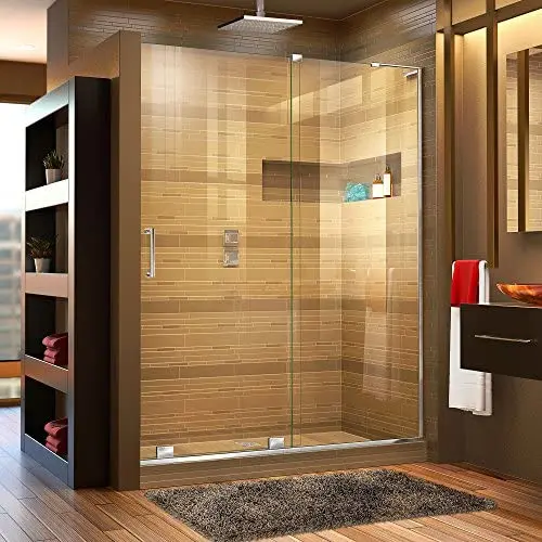 DreamLine Mirage-X 44-48 in. W x 72 in. H Frameless Sliding Shower Door in Chrome; Right Wall Installation, SHDR-1948723R-01 DreamLine Mirage-X 44-48 in. W x 72 in. H Frameless Sliding Shower Door in Chrome; Right Wall Installation, SHDR-1948723R-01