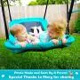 Swing Set - 70'' Swing Sets for Backyard, Sturdy Steel Frame for Up to 2 Children Saucer Swing with Frame Toddler Swing with Stand - All Weather