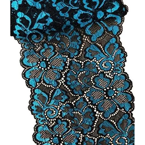 5 Yards Metallic Floral Lace Ribbon Stretch Tulle Lace Trim Elastic Nigerian African Fabric Width 7 Inch for DIY Craft Jewelry Making Clothes Accessories Gift Wrapping Wedding Party Decor (SkyBlue) 5 Yards Metallic Floral Lace Ribbon Stretch Tulle Lace Trim Elastic Nigerian African Fabric Width 7 Inch for DIY Craft Jewelry Making Clothes Accessories Gift Wrapping Wedding Party Decor (SkyBlue)