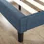 ZINUS Omkaram Upholstered Platform Bed Frame / Mattress Foundation / Wood Slat Support / No Box Spring Needed / Easy Assembly, King