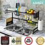 Dish Rack Over Sink Dish Drying Rack Kitchen Stainless Steel Over The Sink Shelf Storage Rack (Sink Length≤36.5inch)