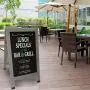 Sandwich Board Sidewalk Chalkboard Sign: Reinforced, Heavy-Duty / 10 Chalk Markers / 40 PC. Stencil Set/Chalk/Eraser/Double Sided/Large 40x23 Chalk Board Standing Sign A-Frame (Whitewash Grey) Sandwich Board Sidewalk Chalkboard Sign: Reinforced, Heavy-Duty / 10 Chalk Markers / 40 PC. Stencil Set/Chalk/Eraser/Double Sided/Large 40x23 Chalk Board Standing Sign A-Frame (Whitewash Grey)