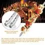 MVZAWINO Premium Kabob Skewers, 10 Pack 17'' Stainless Steel Grilling Skewers, Flat Metal Barbecue BBQ Skewers for Grilling, Wide Reusable Shish Kebab Skewers BBQ Sticks w/Handy Storage Bag