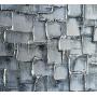 Large Abstract Silver Square Wall Art Hand Painted Textured Oil Painting on Canvas Ready To Hang 60x30inch