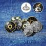 20 Sets Replacement Jean Buttons 17mm Combo Copper Tack Buttons Replacement Kit with Rivets and Metal Base in Plastic Storage Box