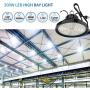 200 Watt UFO High Bay LED Lights , Dimmable 30000 Lumen, Listed 800W HPS or MH Bulbs Equivalent , 5000K Bright White , Industrial Highbay Light , Warehouse Light Fixture , AC 90-277V 4Pack