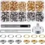 Grommet Kit 100 Sets Grommets Eyelets with 3 Pieces Install Tool Kit, 2 Colors (1/4 Inch Inside Diameter) Grommet Kit 100 Sets Grommets Eyelets with 3 Pieces Install Tool Kit, 2 Colors (1/4 Inch Inside Diameter)