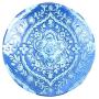 MUMTOP Outdoor Glass Birdbath with Metal Stand for Lawn Yard Garden Decor,18” Dia/21.65 Height