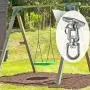WAREMAID 2 Pack Heavy Duty 360° Swivel Swing Hanger, Stainless Steel Swing Hook for Ceiling Wooden Swing Set Bracket, Punching Bag Hanger for Playground Gym Rope Hammock Chair Yoga Swing, 1000 LB Load WAREMAID 2 Pack Heavy Duty 360° Swivel Swing Hanger, Stainless Steel Swing Hook for Ceiling Wooden Swing Set Bracket, Punching Bag Hanger for Playground Gym Rope Hammock Chair Yoga Swing, 1000 LB Load