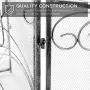 Best Choice Products 3-Panel 55x33in Solid Wrought Iron See-Through Metal Fireplace Screen, Spark Guard Safety Protector w/Decorative Scroll - Pewter Best Choice Products 3-Panel 55x33in Solid Wrought Iron See-Through Metal Fireplace Screen, Spark Guard Safety Protector w/Decorative Scroll - Pewter