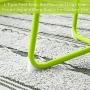 Amagabeli Metal Patio Side Table 18” x 18” Heavy Duty Weather Resistant Anti-Rust Outdoor End Table Small Steel Round Coffee Table Porch Table Snack Table for Balcony Garden Yard Lawn,Lime Green