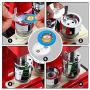 Red Button Maker Machine 58mm 2.28 inch Button Badge Maker Pins Punch Press Machine Aluminum Frame 300pcs Free Button Parts + Circle Cutter (58mm 2.28 inch)