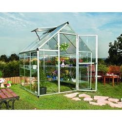 Palram HG5506 Hybrid Hobby Greenhouse, 6 x 6 x 7, Silver