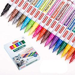 ZEYAR Paint Pens, Expert of Rock Painting, Extra Fine Point, 18 Colors, AP Certified. Permanent Ink & Waterproof, Works on Rock, Wood, Glass, Metal, Ceramic and more