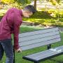 Lifetime 60253 Outdoor Convertible Bench, 55 Inch, Harbor Gray