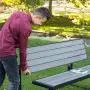 Lifetime 60253 Outdoor Convertible Bench, 55 Inch, Harbor Gray Lifetime 60253 Outdoor Convertible Bench, 55 Inch, Harbor Gray