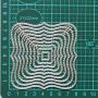 Nine Pieces Wavy Square Frames Metal Cutting Dies Handmade Stencils Metal Cutting Die for DIY Scrapbooking Photo Card Making Album Art Christmas Decorative Embossing Paper Dies