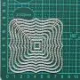 Nine Pieces Wavy Square Frames Metal Cutting Dies Handmade Stencils Metal Cutting Die for DIY Scrapbooking Photo Card Making Album Art Christmas Decorative Embossing Paper Dies