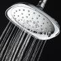 AquaDance Pressure 3-Function Giant 7.3-Inch Designer Rain Shower Head w/High Pulsating Massage & Whisper-Quiet(TM) Technology More Power-Less Noise/Brass Metal Connection Nut, Anti-Clog Jets, Chrome