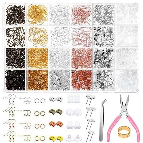 Earring Making Kit, Shynek 2343pcs Earring Making Supplies with Earring Hooks, Jump Rings, Earring Posts, Earring Backs and Jewelry Pliers Tools for Polymer Clay Earrings Making and Jewelry Repair Earring Making Kit, Shynek 2343pcs Earring Making Supplies with Earring Hooks, Jump Rings, Earring Posts, Earring Backs and Jewelry Pliers Tools for Polymer Clay Earrings Making and Jewelry Repair