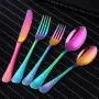 20-Piece Flatware Silverware Set, Bisda Rainbow Stainless Steel Cutlery Sets, Multipurpose Use for Home, Kitchen, Restaurant, Hotel Tableware Utensil Service for 4 20-Piece Flatware Silverware Set, Bisda Rainbow Stainless Steel Cutlery Sets, Multipurpose Use for Home, Kitchen, Restaurant, Hotel Tableware Utensil Service for 4