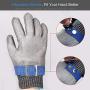 Cut Resistant Gloves Stainless Steel Wire Metal Mesh Butcher Safety Work Gloves for Cutting,Slicing Chopping and Peeling(Medium)