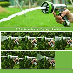 YESTAR Metal Garden Hose Spray Nozzle Classic Heavy Duty Front Trigger Water Sprayer with 7 Adjustable Patterns High Pressure Water Nozzle for Watering Plants, Car Washer and Showering Pets