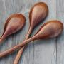 Wooden Spoons, 6 Pieces 9 Inch Wood Soup Spoons for Eating Mixing Stirring, Long Handle Spoon with Japanese Style Kitchen Utensil, ADLORYEA Eco Friendly Table Spoon