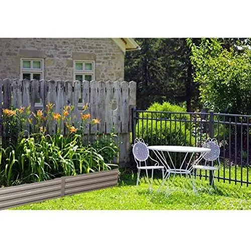 Metal Raised Garden Bed Planter Box Kits for Vegetables Outdoor, Gray, Steel, 8x4 ft Metal Raised Garden Bed Planter Box Kits for Vegetables Outdoor, Gray, Steel, 8x4 ft