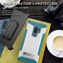 Beyond Cell Trishield Series Compatible with S9+ Case/Military Grade Rugged Cover + [Metal Kickstand] + [ Belt Clip Holster ] Compatible with Samsung Galaxy S9 Plus (2018) - Printed Cute Puppies