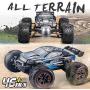 Hosim Large Size 1:12 Scale High Speed 46km+/H 4WD 2.4Ghz Remote Control Truck 9156, Radio Controlled Off-Road RC Car Electronic Monster Truck R/C RTR Hobby Grade Cross-Country Car (Blue)