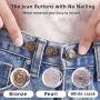 willikiva Instant Buttons Adjustable Button Jeans 8Pcs No Sew Button Metal Adds Or Reduces an Inch to Any Pants Waist in Seconds(Z025)